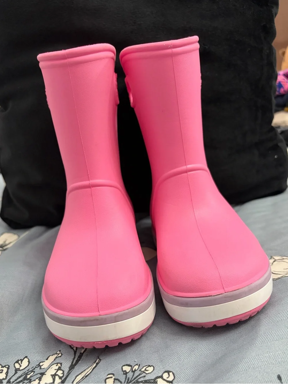 Crocs Kids' Pink Classic Rain Boots girls toddler girls size 12